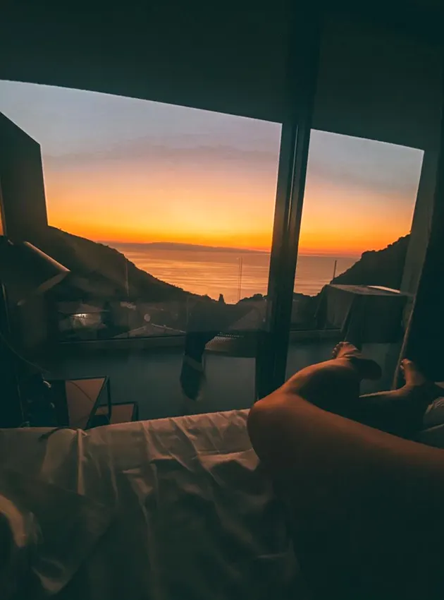 Heated infinity pool